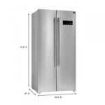 Forno Salerno 33" Stainless Steel Freestanding Side-by-Side Refrigerator (15.6 Cu. Ft.) - FFRBI1805-33SB