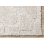 Luxury Plush Textured Shapes Area Rug - Cream - 5' X 8'