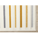 Functional Modern Curves Area Rug - Cream Yellow - 7' X 10'