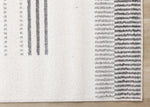 Claremont Sleek Modern Lines Area Rug - 7' X 10' - White/Grey