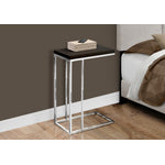 Zivo Side Table - Espresso/Chrome