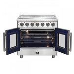 Forno Massimo 36" Stainless Steel French Door Electric Range With True Convection And Air Fry (5.36 Cu. Ft) - FFSEL6955-36
