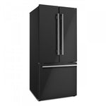 Forno Gallipoli 31" 17.5 Cu.Ft. Black French Door Refrigerator with Ice Maker - FFFFD1974-31BLK