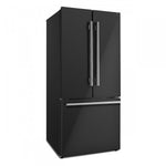 Forno Gallipoli Black French Door Refrigerator with Ice Maker (17.5 Cu. Ft.) - FFFFD1974-31BLK