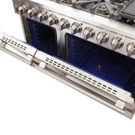 Forno Capriasca 48" Stainless Steel Freestanding Double Oven Gas Range (6.58 Cu. Ft.) - FFSGS6260-48