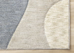 Recycled Polyester Modern Teardrop Area Rug - 8' X 11' - Blue/Grey