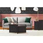 Brielle Two-Tiered Coffee Table - Faux Black Marble