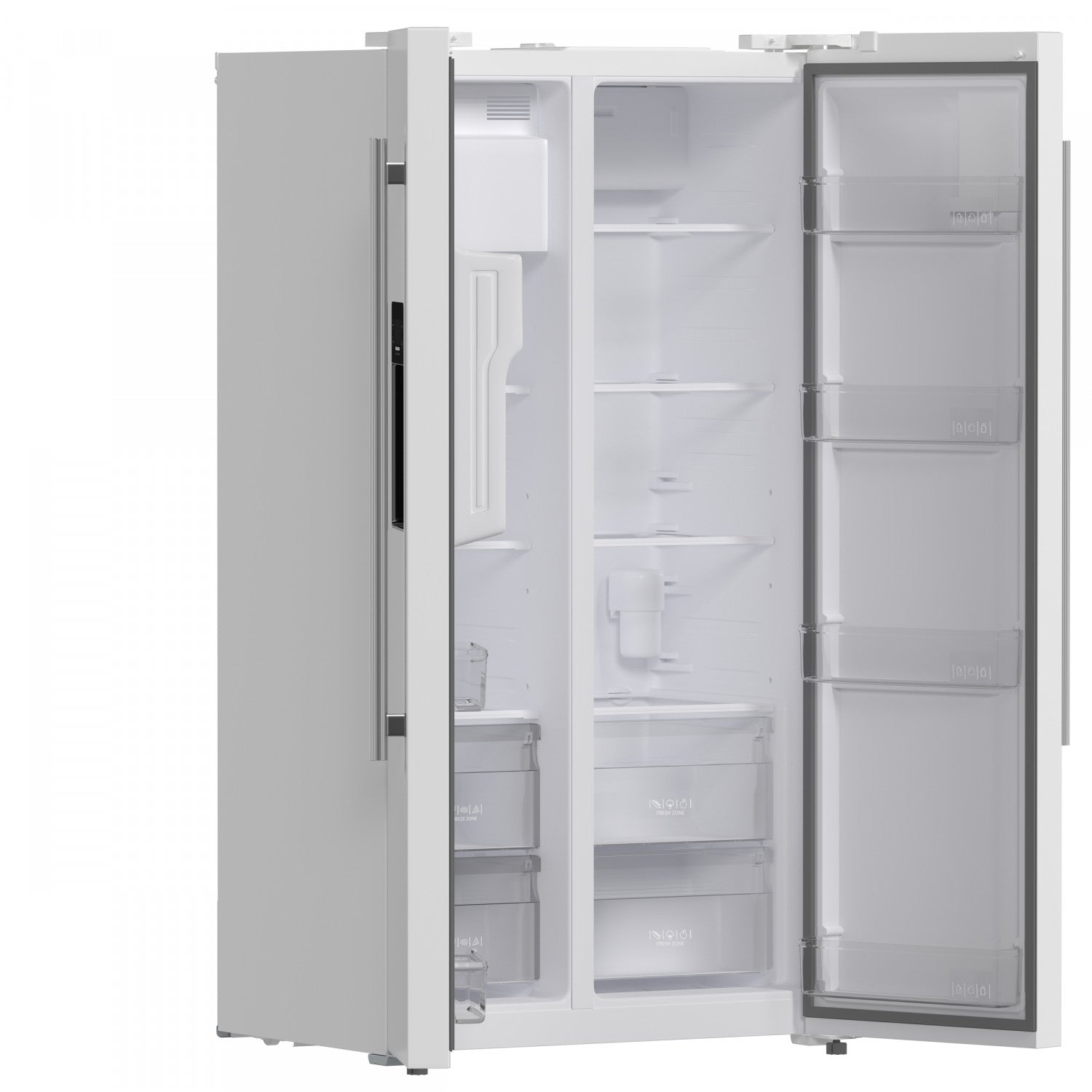 Forno Salerno 36" 20 Cu.Ft. White Side-by-Side Refrigerator with Ice & Water Dispenser - FFRBI1844-36WHT