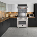 Forno Capriasca 36" Stainless Steel Dual Fuel Range With True Convection (5.36 Cu. Ft.) - FFSGS6187-36