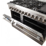 Forno Galiano 48" Stainless Steel Freestanding Dual Fuel Double Oven Range (6.58 Cu. Ft.) - FFSGS6156-48