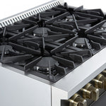 Forno Marco 36" Black Freestanding Gas Range (5.36 Cu. Ft.) - FFSGS6277-36BLK