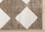 Logan Modern Diamonds Area Rug - Brown Cream - 5' X 8'