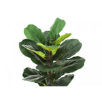 28" Fiddle Tree With 8" Woven Basket Pot - Green