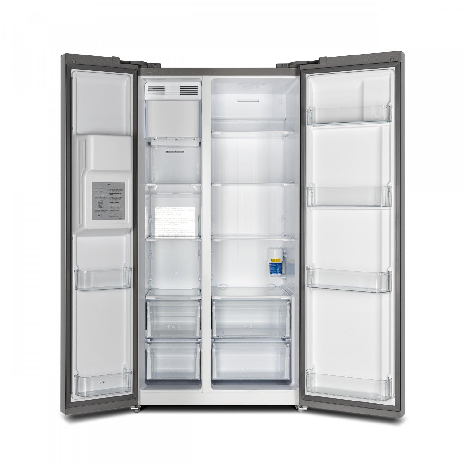 Forno Salerno 40" 20 Cu.Ft. Stainless Steel Built-in Side-by-Side Refrigerator with Ice & Water Dispenser - FFRBI1844-40SG