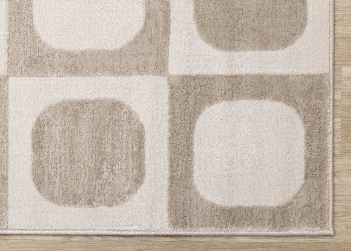 Logan Contemporary Modern Area Rug - Beige Cream - 8' X 11'