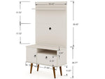 Otuken 35" TV Stand and Panel Set - Off White