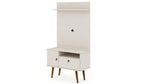 Otuken 35" TV Stand and Panel Set - Off White