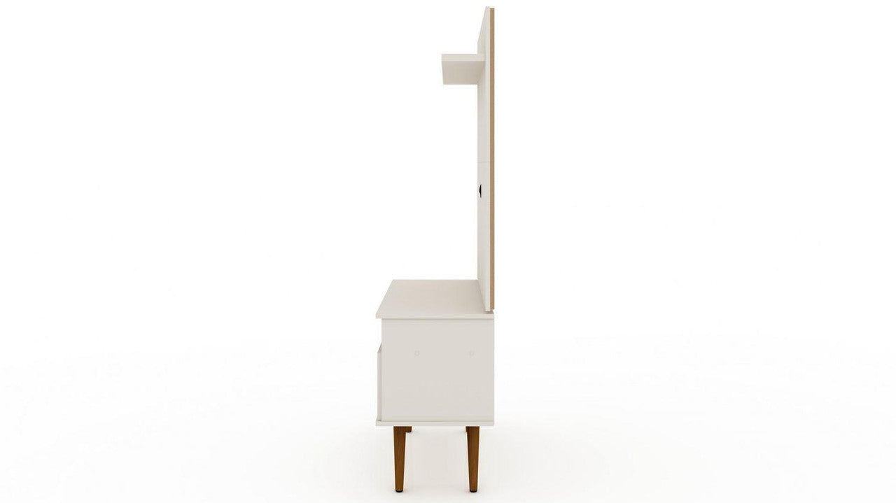 Otuken 35" TV Stand and Panel Set - Off White