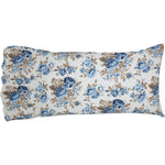 Selena II Ruffled King Pillow Case - Blue Floral - Set of 2