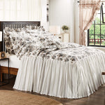 Selena IV Ruffled Queen Coverlet - Floral