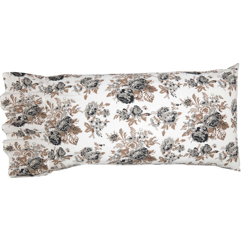 Selena IV Ruffled Standard Pillow Case - Floral - Set of 2