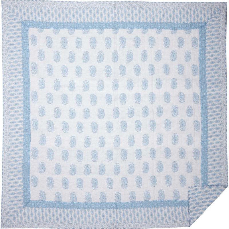Rosalie Queen Quilt - Blue