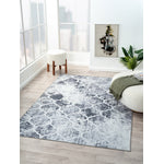 Jaipur 5' X 8' Washable Area Rug - Grey and White