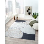 Jaipur 5' X 8' Washable Area Rug - Black and Ivory