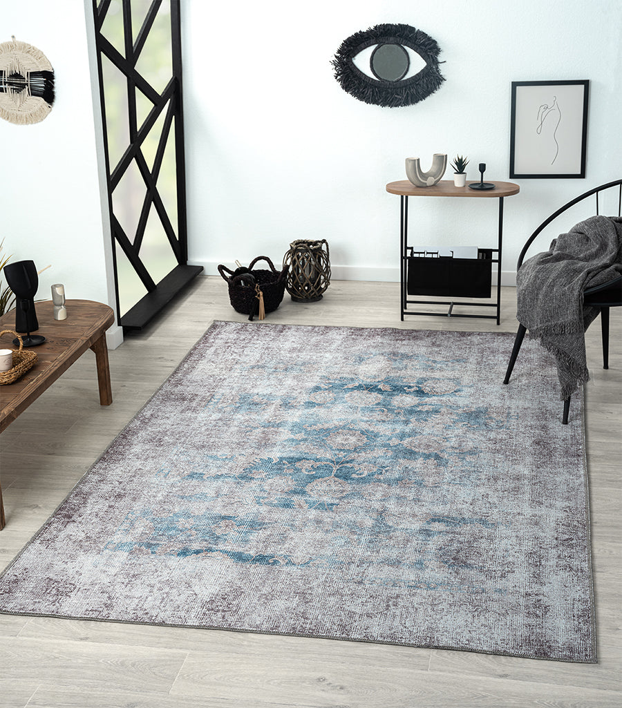 Jaipur 5' X 8' Washable Area Rug - Blue