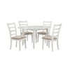 Natalia 5-Piece Round Dining Set - White