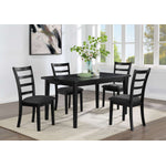 Natalia 5-Piece Dining Set - Black