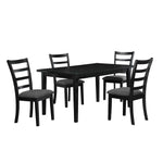 Natalia 5-Piece Dining Set - Black