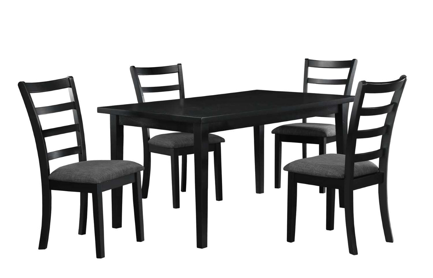 Natalia 5-Piece Dining Set - Black