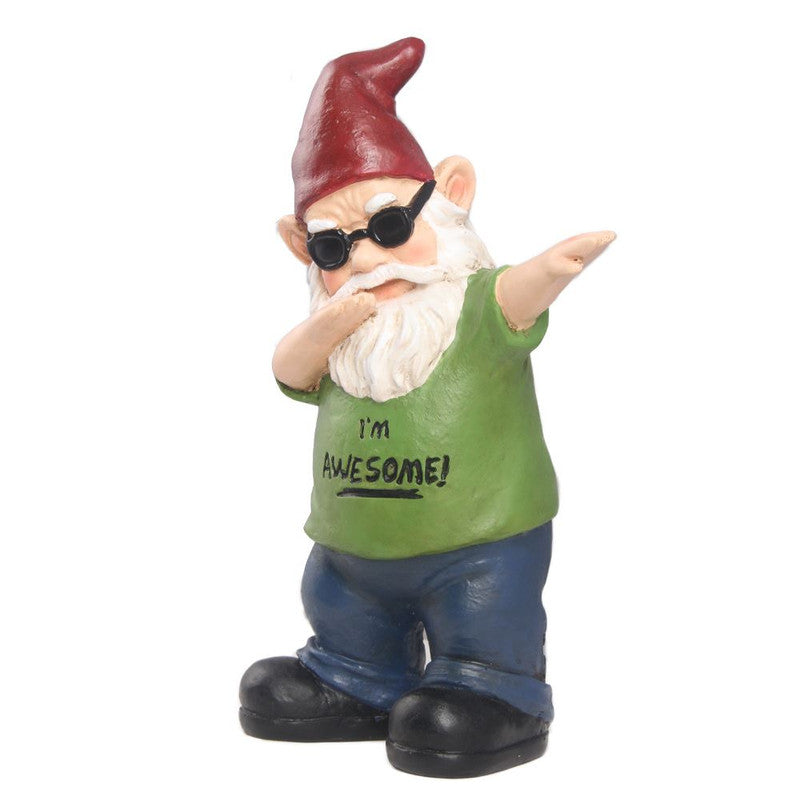 Notty Gnome - III Statue - Green/ Blue