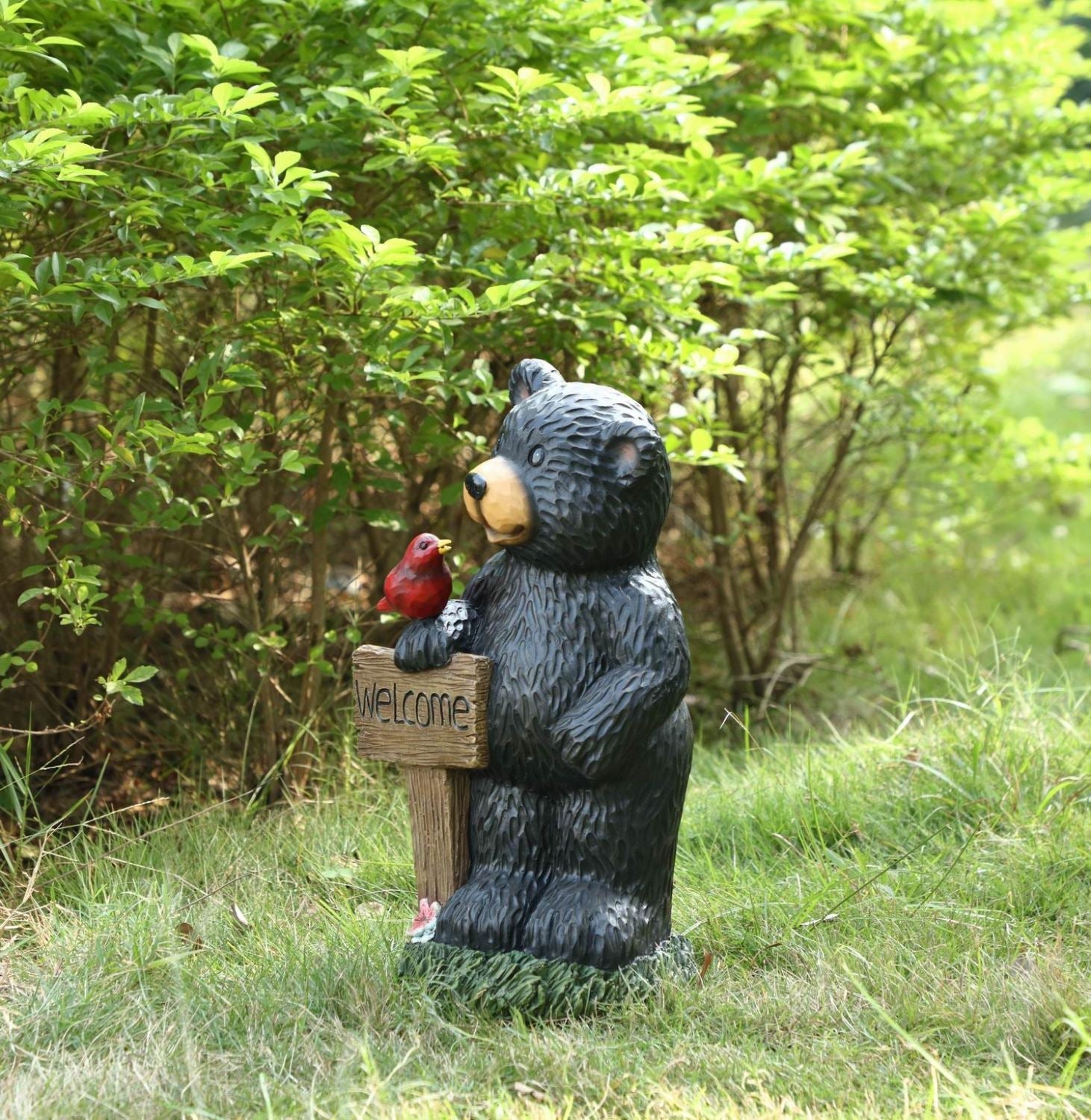 Welcome Bear - II Statue - Black