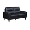 Verissimo Leather Loveseat - Black