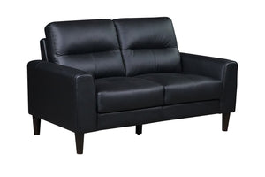 Verissimo Leather Loveseat - Black