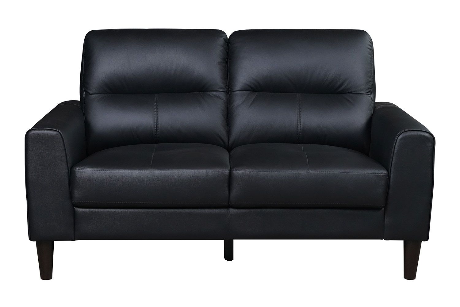 Verissimo Leather Loveseat - Black