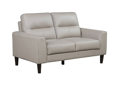 Verissimo Leather Loveseat - Latte