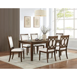 Spice 7-Piece Extendable Dining Set - Dark Cherry, Beige