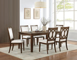 Spice 7-Piece Extendable Dining Set - Dark Cherry, Beige
