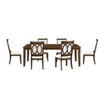 Spice 7-Piece Extendable Dining Set - Dark Cherry, Beige