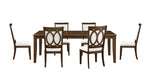 Spice 7-Piece Extendable Dining Set - Dark Cherry, Beige