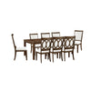 Spice 9-Piece Extendable Dining Set - Dark Cherry, Beige