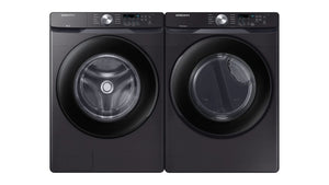 Samsung Black Stainless Steel Front-Load Washer (5.2 cu. ft.) & Black Stainless Steel Electric Dryer (7.5 cu. ft.) - WF45T6000AV/A5/DVE45T6005V/AC