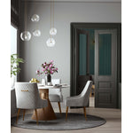 Aries Velvet Dining Chair - Light Grey