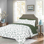 Cotton House 7-Piece Queen Comforter Set - Emerald Floral
