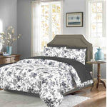 Cotton House 7-Piece Queen Comforter Set - Noir Petals