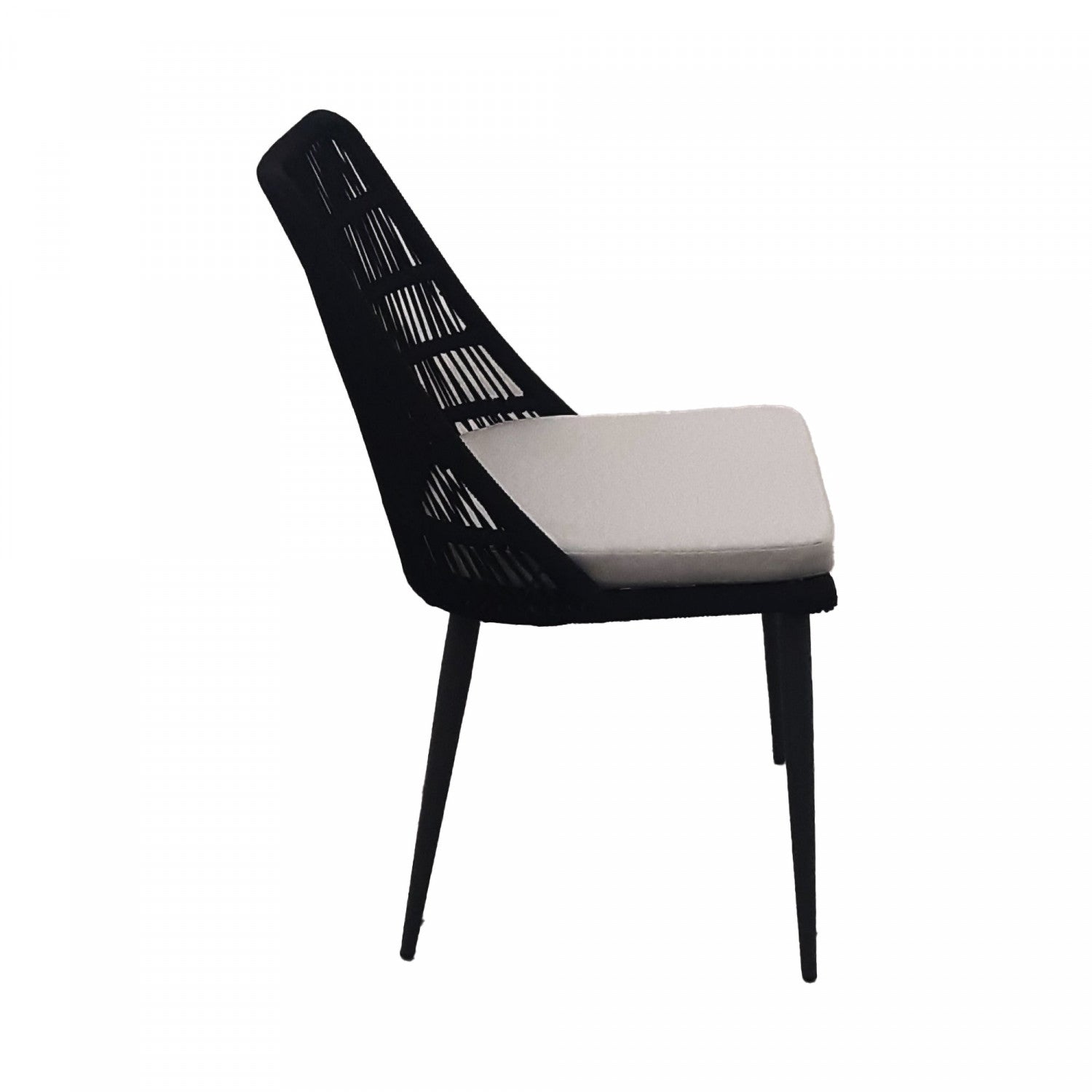 Rousseau Outdoor Dining Chair - Black/Ivory