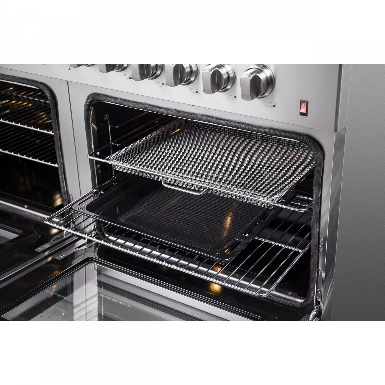 Forno Galiano 60" Stainless Steel Freestanding Dual Fuel Double Oven Range with True Convection (8.64 Cu. Ft.) - FFSGS6156-60